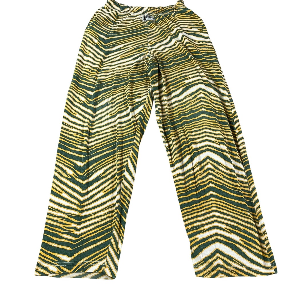 Zubaz Pants Mens Medium Green Yellow Bay Packers NFL Team Apparel Sweatpants